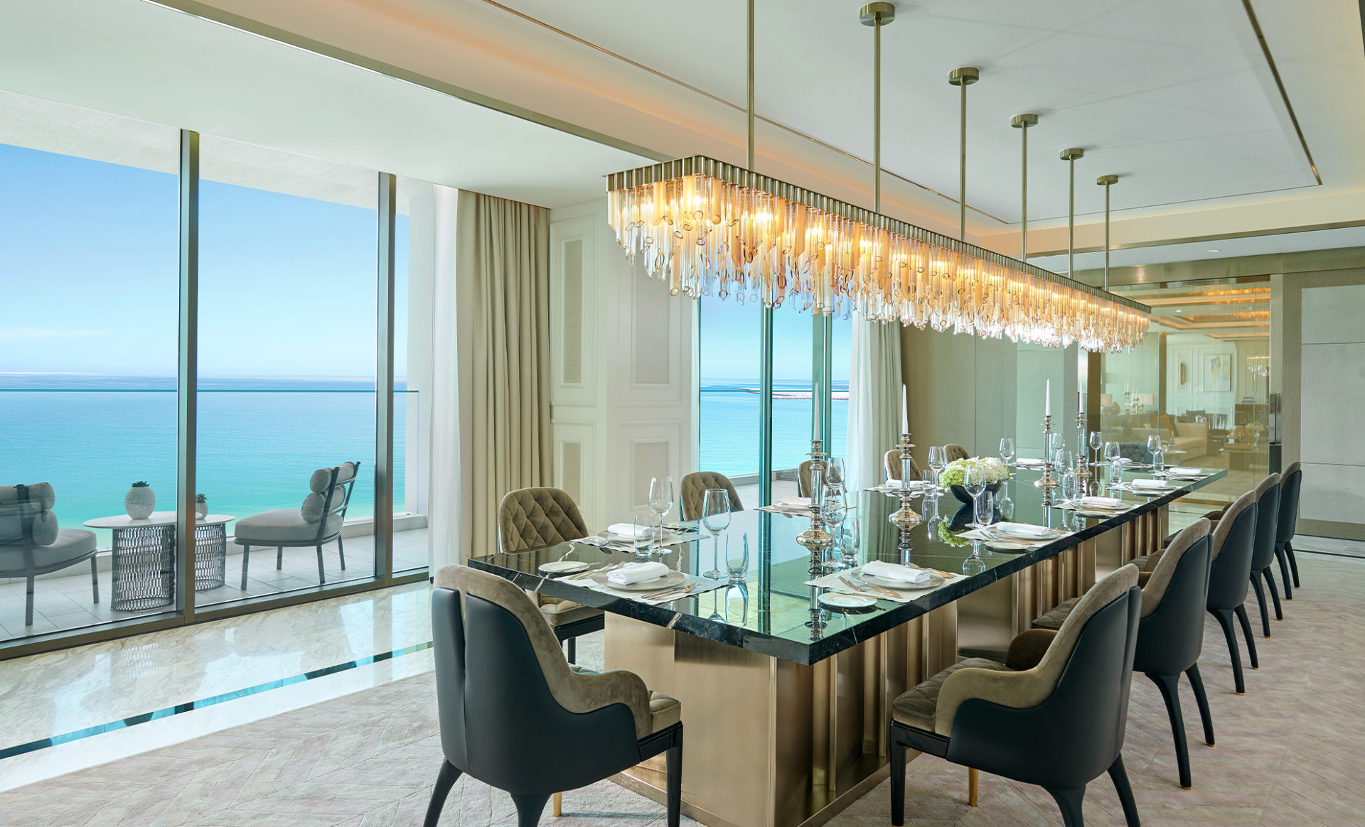 Mandarin-Oriental-Jumeira--Dubai-Royal-Penthouse-Dining-Room-sea-view